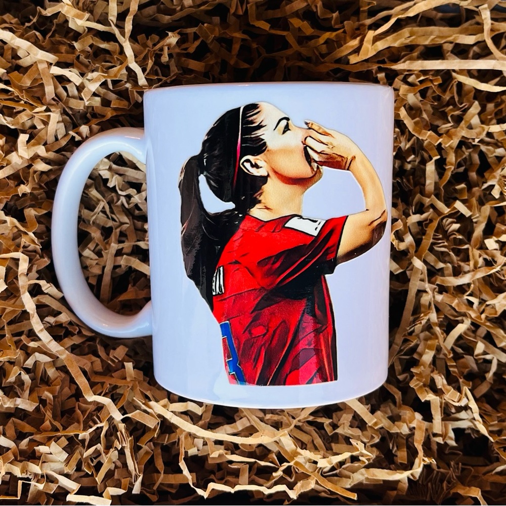 Alex Morgan White Mug USWNT US Womens Girls Soccer Football 11oz